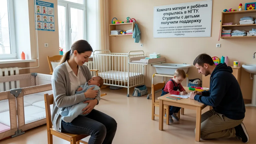 Комната матери и ребёнка открылась в НГТУ. Студенты с детьми получили поддержку