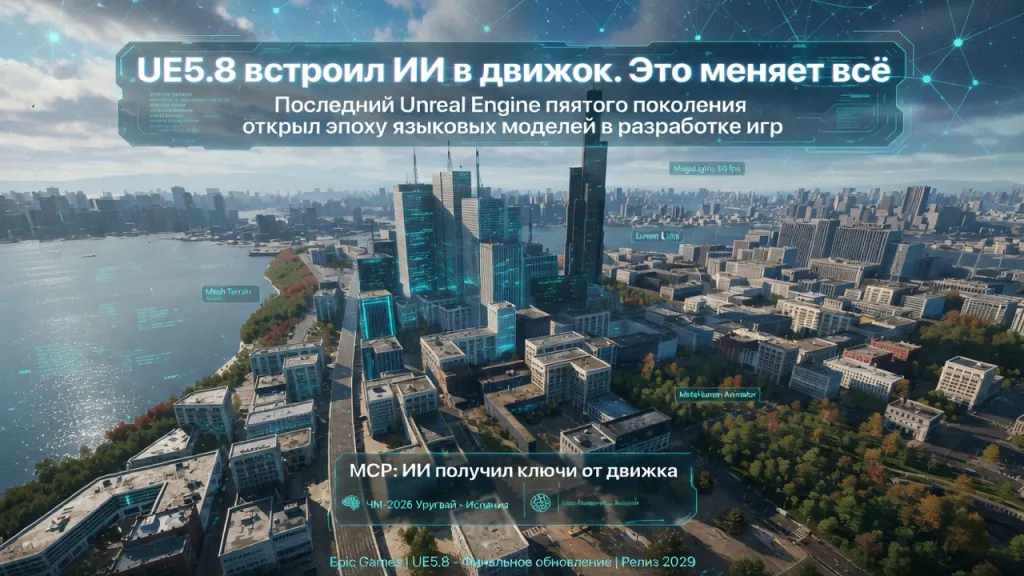 UE5.8 встроил ИИ в движок. Это меняет всё