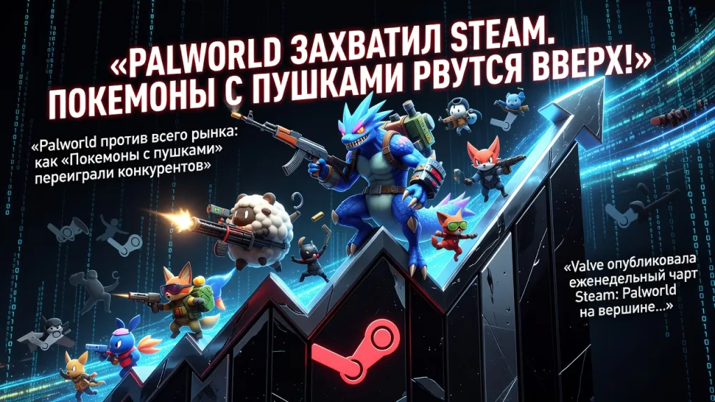 Palworld захватил Steam. Покемоны с пушками рвутся вверх!